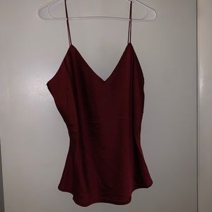 Burgandy Strap Blouse/Tank Top